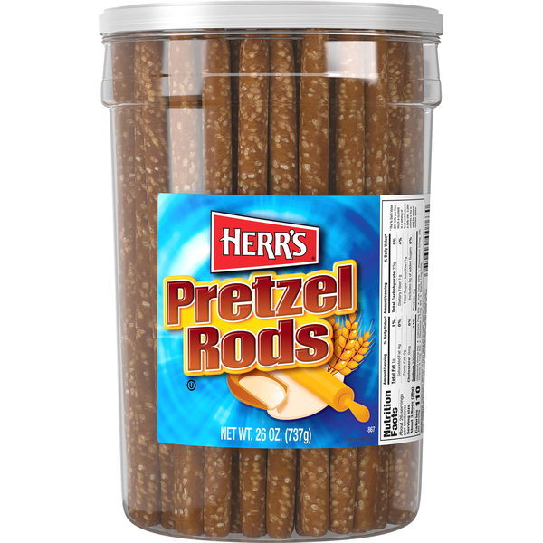 Chips & Pretzels Herr's Pretzel Rods hero