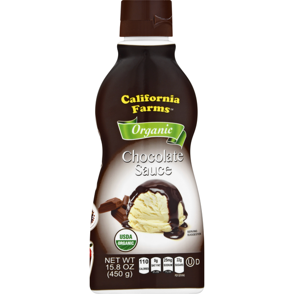 Honeys, Syrups & Nectars California Farms Sauce, Organic, Chocolate hero