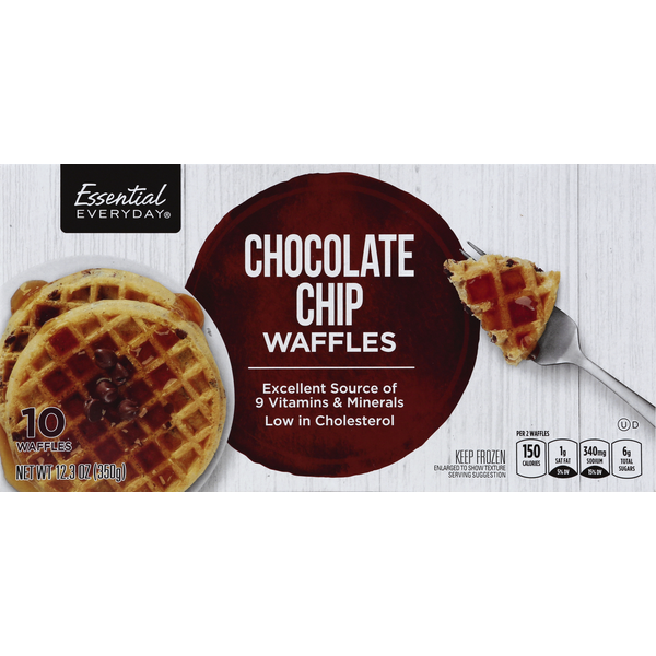 Frozen Breakfast Essential Everyday Waffles, Chocolate Chip hero