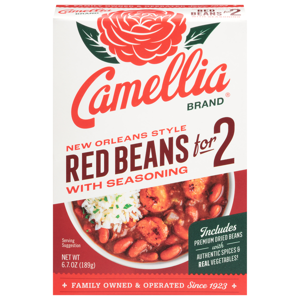 Bulk Grains, Rice & Dried Beans Camellia Brand Red Beans for 2, with Seasoning, New Orleans Style hero