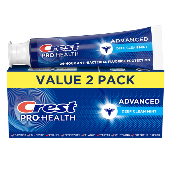 Oral Hygiene Crest Pro-Health Advanced Deep Clean Mint Toothpaste, Twin Pack hero