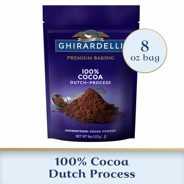 Baking Ingredients Ghirardelli 100% Cocoa Dutch Process Unsweetened Cocoa Powder hero