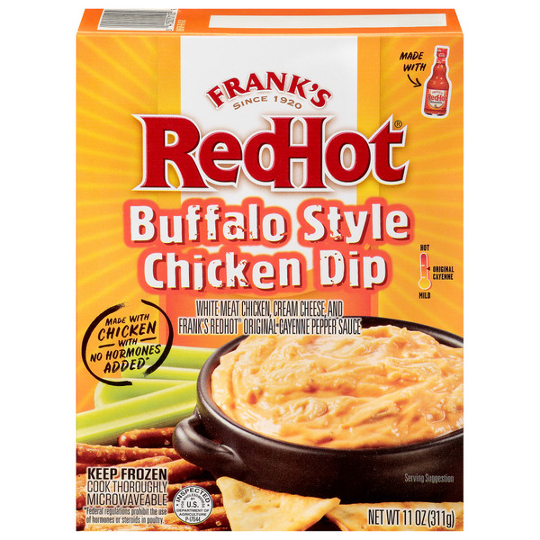 Packaged Cheese Frank's RedHot® Buffalo Style Frozen Chicken Dip hero