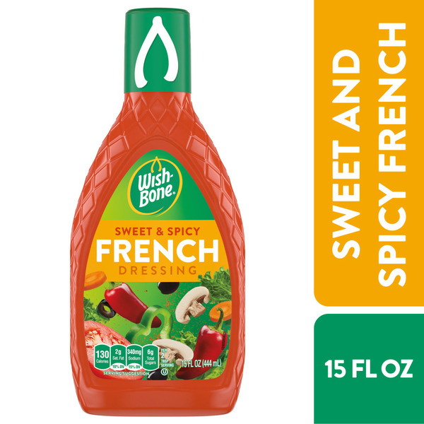 Salad Dressing & Toppings Wish-Bone Sweet & Spicy French Salad Dressing hero