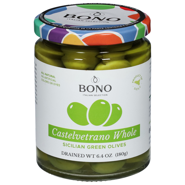 Pickled Goods & Olives Bono Olives, Green, Sicilian, Castelvetrano Whole hero