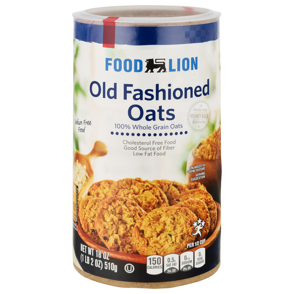 Hot Cereal & Pancake Mixes Food Lion Old Fashioned Oats hero