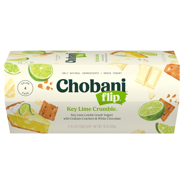 Yogurt Chobani Yogurt, Greek, Key Lime Crumble, Value 4 Pack hero