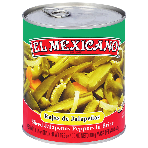 Latino Foods El Mexicano Jalapenos Peppers, in Brine, Sliced hero