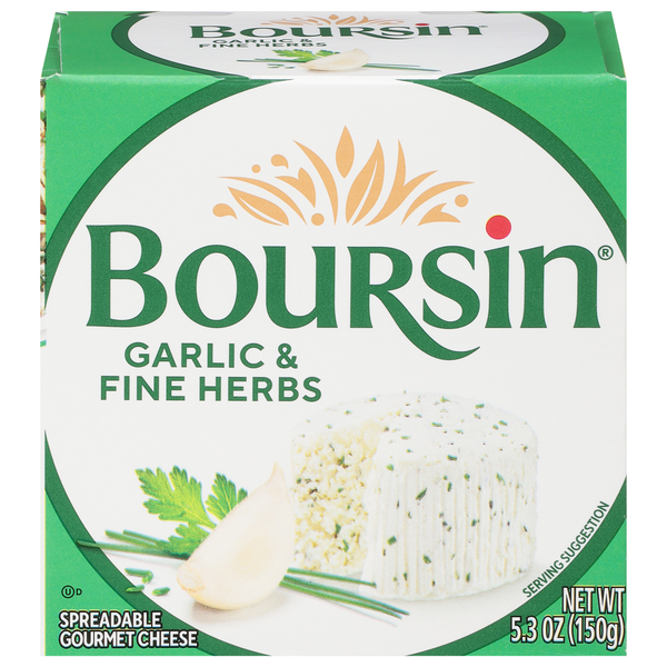 Spreadable Cheese Boursin Garlic & Herb Cheese Spread hero