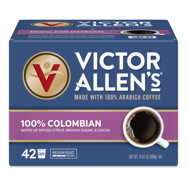 Coffee Victor Allen's Coffee 100% Colombian, Medium Roast, Single Serve Coffee Pods hero