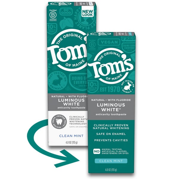 Oral Hygiene Tom's of Maine Natural Toothpaste With Fluoride, Clean Mint hero