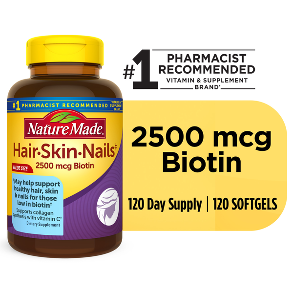 Nature Made Hair Skin and Nails with Biotin 2500 mcg Softgels hero