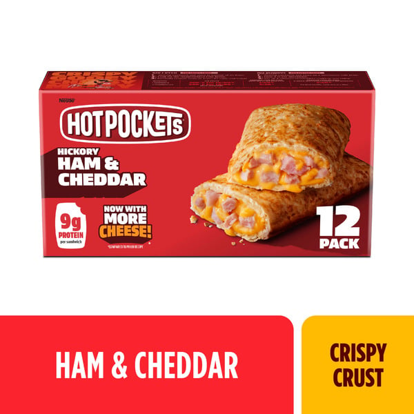 Frozen Meals Hot Pockets Hickory Ham And Cheddar hero