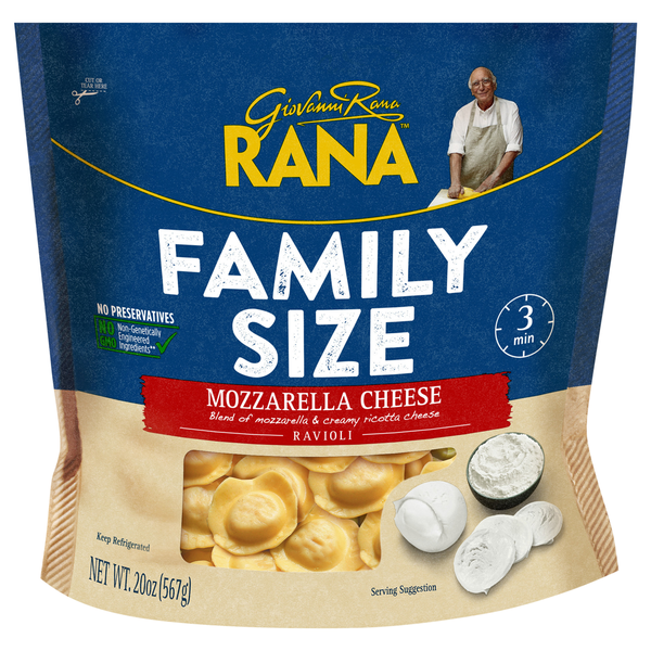 Fresh Pasta Rana Family Size Mozzarella Cheese Ravioli hero