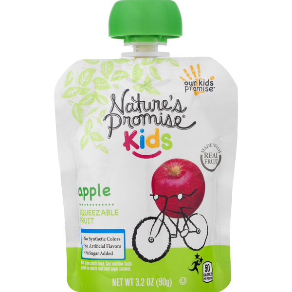 Produce Nuts & Snacks Nature's Promise Squeezable Fruit, Apple hero