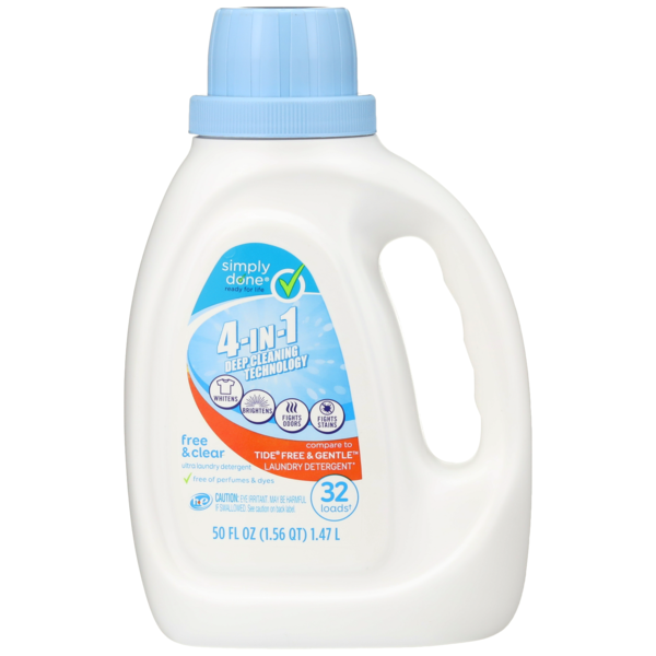 Laundry Simply Done 4-In-1 Deep Cleaning Technology Ultra Laundry Detergent, Free & Clear hero