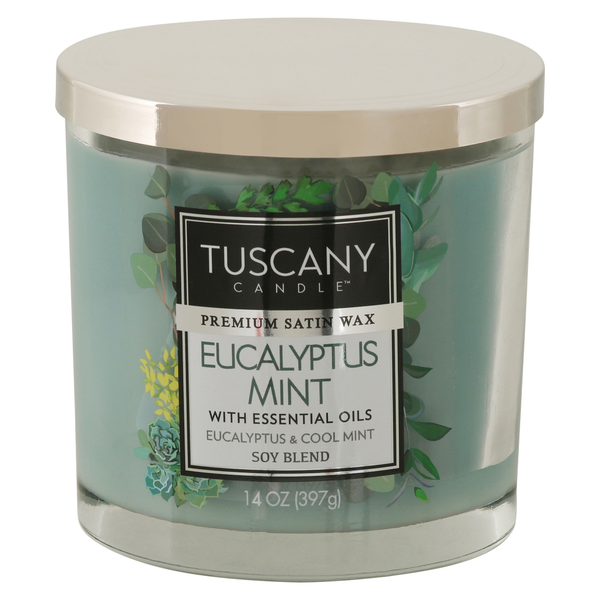 Air Fresheners & Candles Tuscany Candle, Eucalyptus Mint, Premium Satin Wax hero