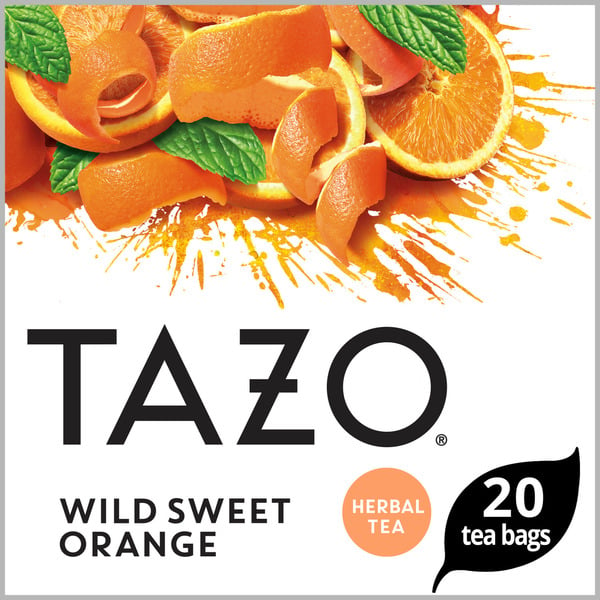 Tea and Lemonade TAZO Tea Wild Sweet Orange Herbal Tea Bags hero