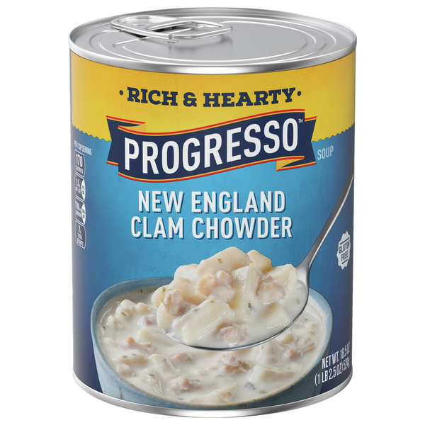 Soup, Broth & Bouillon Progresso Soup, New England Clam Chowder hero