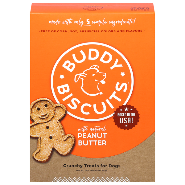 Dog Food & Care Buddy Biscuits Treats for Dogs, Crunchy, with Natural Peanut Butter hero