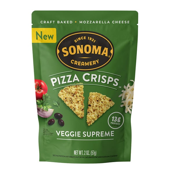 Chips & Pretzels Sonoma Creamery Veggie Supreme Pizza Crisps hero