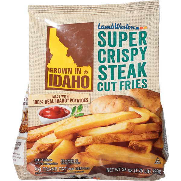 Frozen Vegan & Vegetarian Grown In Idaho Super Crispy Steak Cut Fries hero