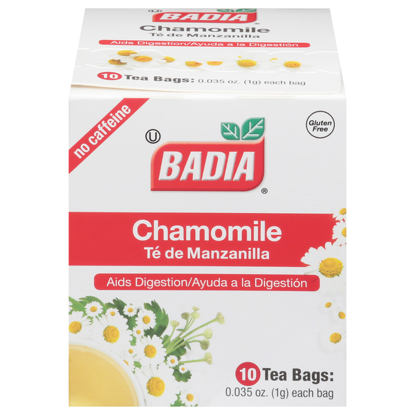 Tea Badia Spices Tea, No Caffeine, Chamomile, Tea Bags hero