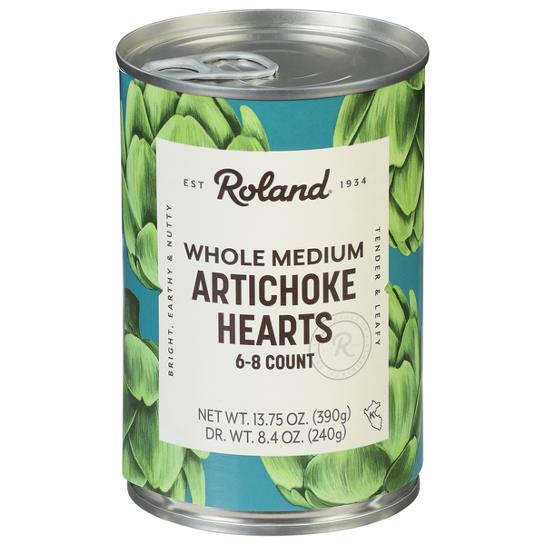 Canned & Jarred Vegetables Roland Foods Artichoke Hearts, Whole Medium hero