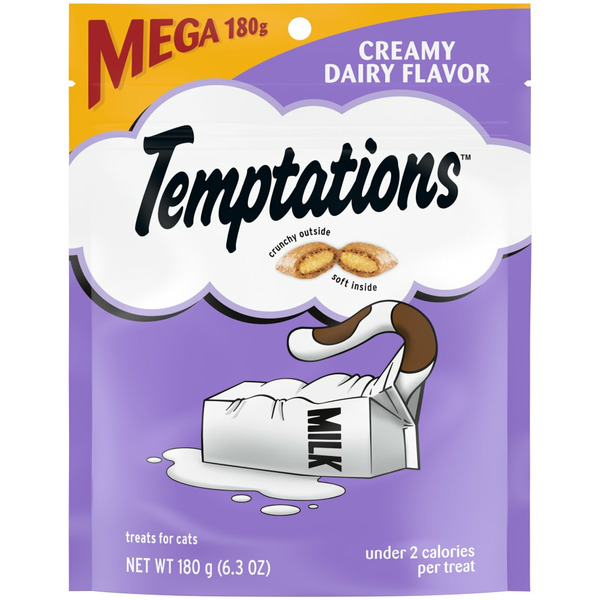 Cat Food & Care TEMPTATIONS Classic Crunchy and Soft Cat Treats Creamy Dairy Flavor hero