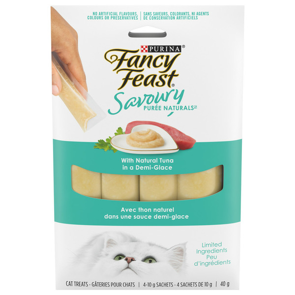 Cat Food & Care Fancy Feast Dishware Savoury Purée Naturals with Natural Tuna in a Demi-Glace hero