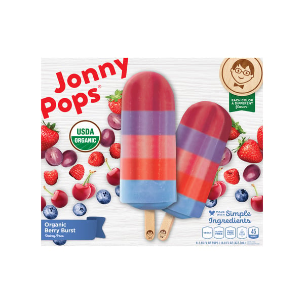 Ice Cream & Ice JonnyPops Organic Berry Burst hero