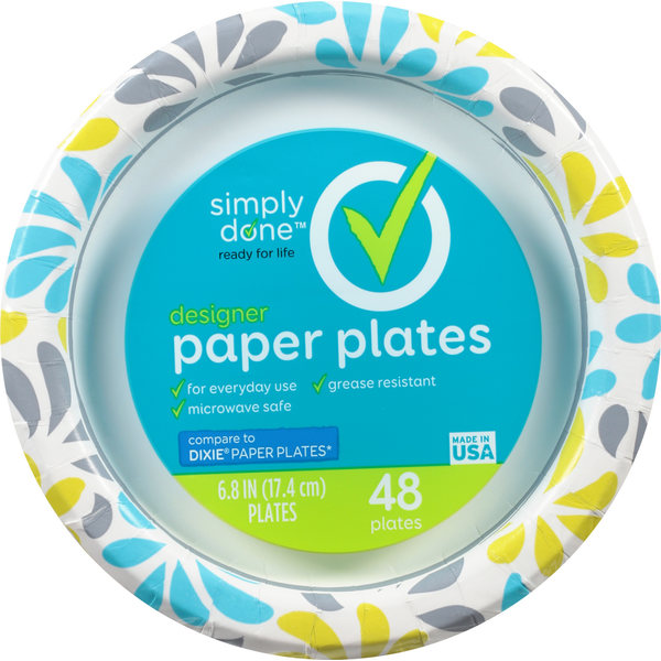 Plates, Bowls, Cups & Flatware Simply Done 6-13/16" Designer Paper Plates hero