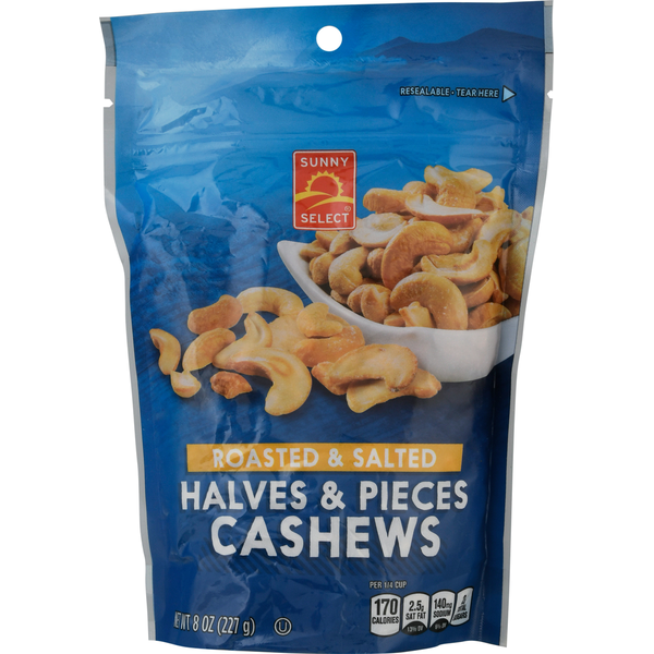 Bulk Nuts & Seeds Sunny Select Cashews, Roasted & Salted, Halves & Pieces hero