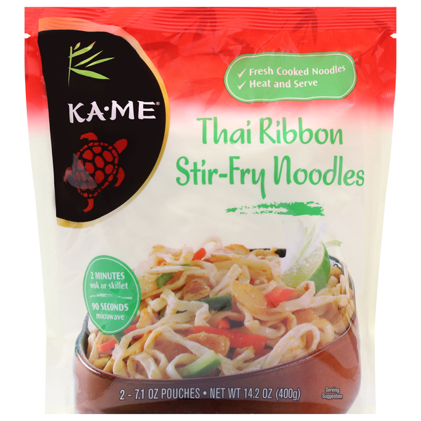 Asian Foods KA-ME Noodles, Stir-Fry, Thai Ribbon hero