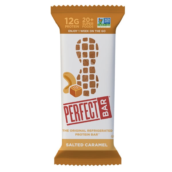 Protein & Meal Replacements Perfect Snacks Salted Caramel Cashew Butter And Peanut Butter Protein Bar, Gluten-Free hero