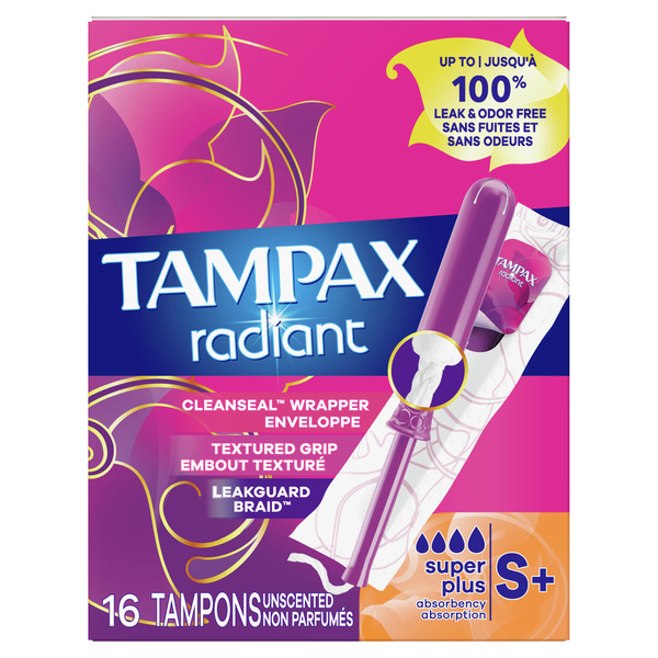 Feminine Care TAMPAX Tampons, Super Plus Absorbency, Unscented hero