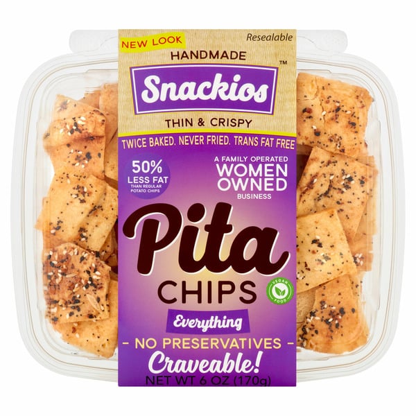 Chips & Pretzels Snackios Everything Pita Chips hero