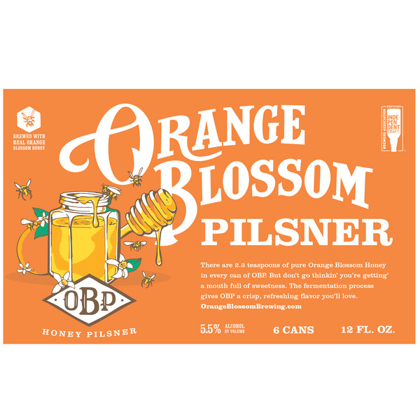 Craft Beer Orange Blossom Brewing Company Orange Blossom Pilsner (OBP) hero