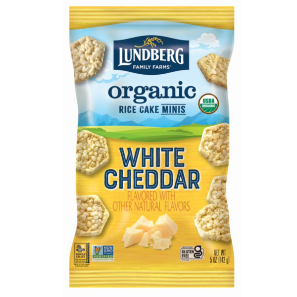 Cookies & Cakes Lundberg Family Farms Organic Rice Cake Minis, White Cheddar hero