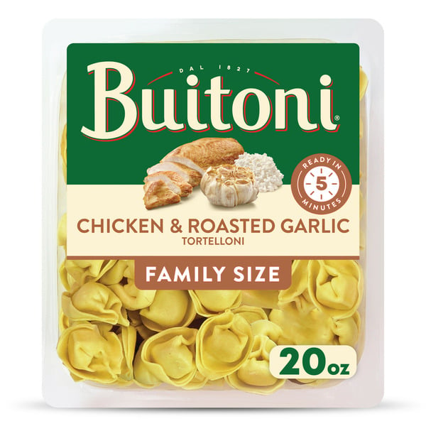 Fresh Pasta Buitoni Chicken and Roasted Garlic Tortelloni, Refrigerated Pasta hero