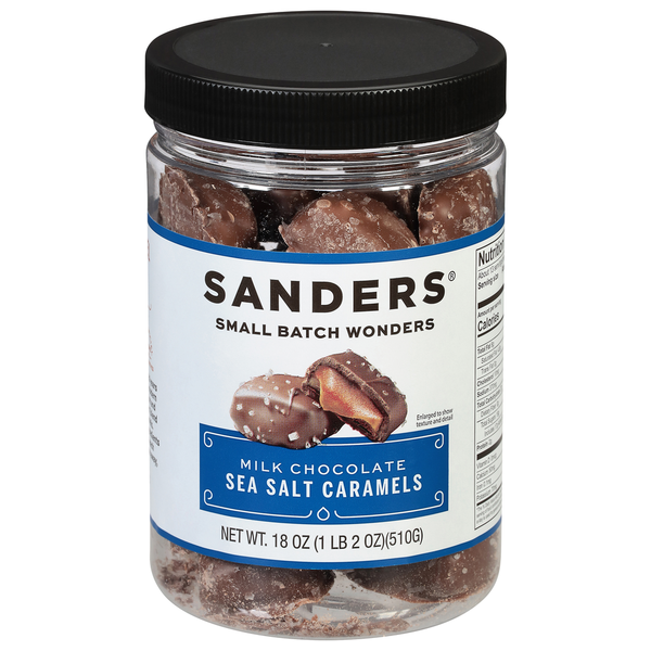 Candy & Chocolate Sanders Sea Salt Caramels, Milk Chocolate hero