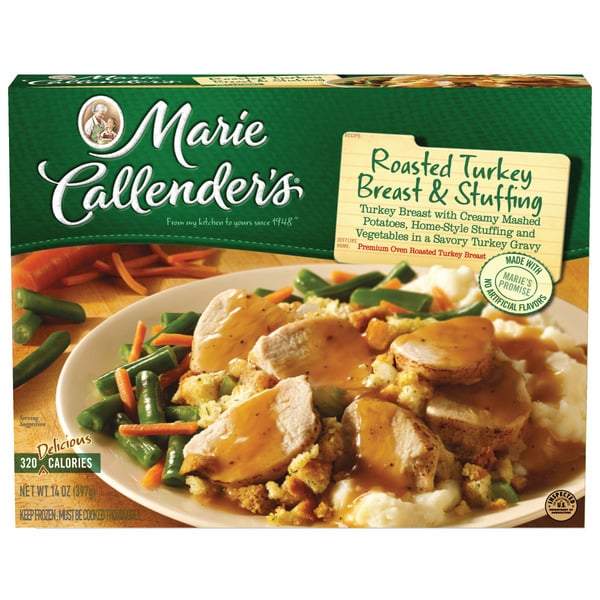 Frozen Meals Marie Callender's Turkey with Stuffing Dinners hero