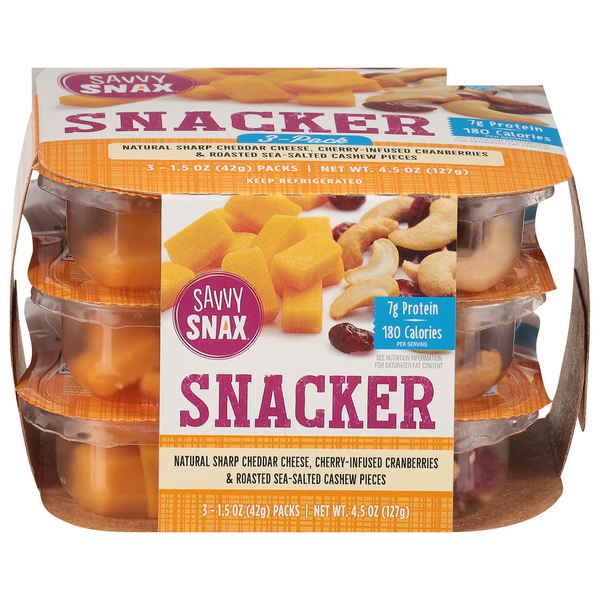 Packaged Cheese Savvy Snax Snackers, 3-Pack hero