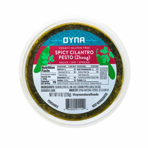 Prepared Meals Oyna natural foods Spicy Cilantro Sauce, (Zhoug) hero