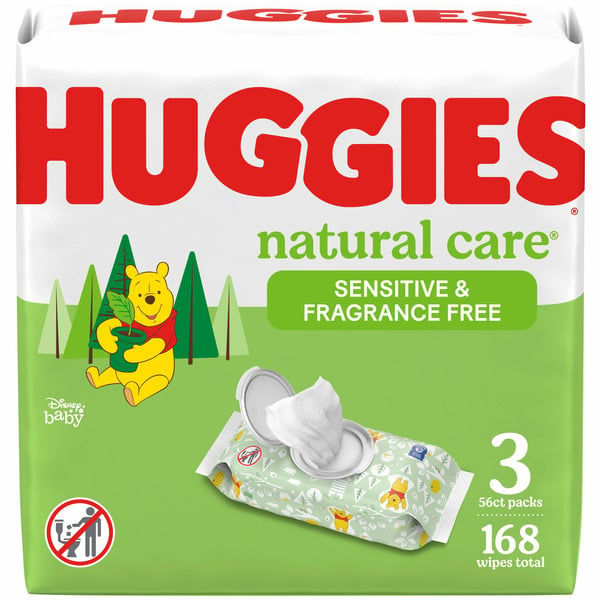 Diapers & Wipes Huggies Natural Care Sensitive Unscented Baby Wipes hero