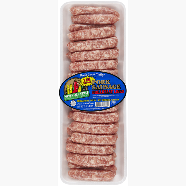 Hot Dogs, Bacon & Sausage New York Style Sausage Co Pork Sausage Breakfast Links, Value Pack hero