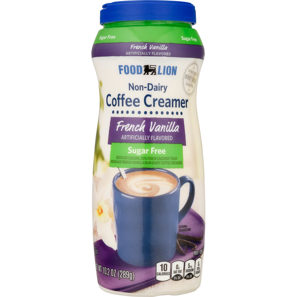 Coffee Food Lion French Vanilla Sugar Free Nondairy Coffee Creamer hero