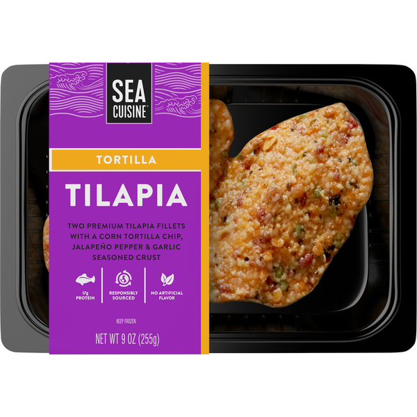 Frozen Meat & Seafood Sea Cuisine Tilapia, Tortilla hero