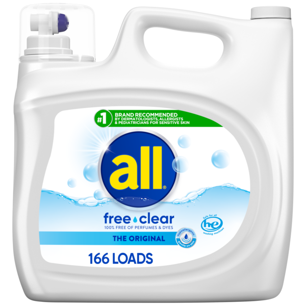 Laundry all Liquid Laundry Detergent Free Clear for Sensitive Skin, 166 Loads hero