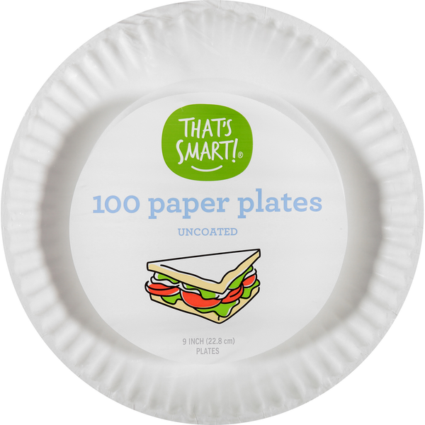 Paper Goods That's Smart! Paper Plates, Uncoated hero